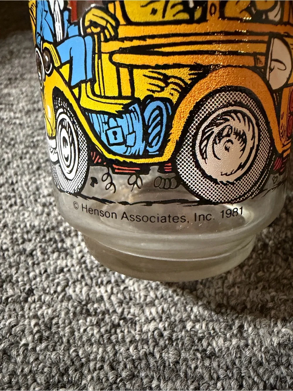 McDonalds The Muppets Happiness Hotel Cartoon Glass Vintage 1981